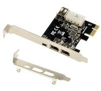 PCI EXPRESS PCIE Controllore FIREWIRE 400 IEEE1394a - CHIPSET VIA + CAVO ILINK