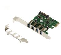 PCI EXPRESS PCIE USB 3.0 USB3 5G - 4 Porte - VIA VLI VL805 - Profilo Basso Alto