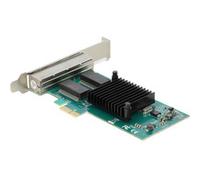 DeLock Scheda di rete PCIe x1 Intel i350 4 porte RJ45 Gigabit V2.1 Nuovo