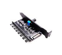 PCI Fan Speed Controller, Powered 8 Fan Hub,PWM CPU Radiator Case Cooler Temperature Control
