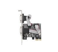 PCI - Scheda controller a doppia porta seriale DB9 RS232, adattatore PCI Express x1 con chip WCH382L per e Linux, velocità di trasmissione dati 230,4 Kbps, compatibile con