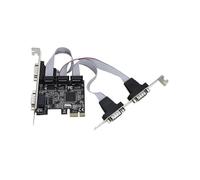 PCIe 4 Ports Serial Add on Card Multi RS232 DB9 COM Expansion Riser Adapter Converter