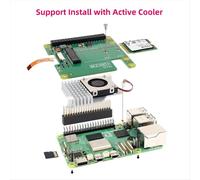 PCIe a M.2 HAT+ con case+ventilatore per 5 schede di espansione