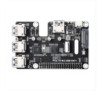 PCIe a USB 3.2 Gen1 e M.2 HAT per 5, supporta unità a stato solido con protocollo NVMe, espande la porta USB 3.2 a 4 canali