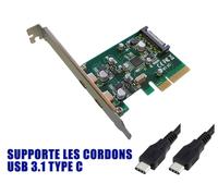 PCIE USB 3.1 - 10 GB - 2 Porte Su Piastra Posteriore - TYPE C - Chipset ASM1142