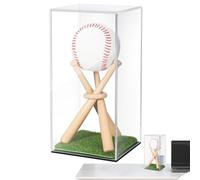 Pcingsia Espositore per palline da baseball, scatole in acrilico per esposizione, supporto per palline, armadio trasparente, protezione per palla quadrata per casa e ufficio, protezione UV