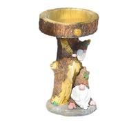 Pcingsia Mangiatoia per uccelli, divertente scultura a di albero, riutilizzabile, in resina, statuetta decorativa per casa, fattoria, hotel