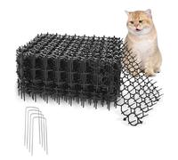 Pckobever 12 tappetini per gatti con punte, 15,5 x 20 cm, repellente per gatti, con punte, deterrente per cani e gatti, con striscia di spighetta, rete deterrente per animali domestici con 4 picchetti