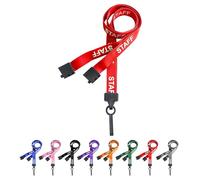 PCL Media ltd Cordino rosso da utilizzare con porta badge identificativo con clip di sicurezza