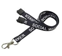 PCL Media ltd Supporti della carta d'identità delle cinghie del collo della cordicella del NHS con, Assistente sociale, 46 cm