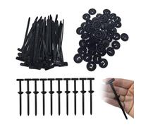 pclapora 100 Pezzi Fibbie Universali in Nylon per Fascette Fermacavi, Fascette Stringicavo Autobloccanti Resistenti con Perno e Bottone, per Riparazioni Auto e Uso Quotidiano Fai da te