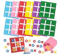 pclapora 12 Pieces Tic Tac Toe, Mini Feltro Nove Griglia, Gioco da Tavolo in Feltro Colore, Tic Tac Toe Gioco per Bambini Didattico, per Compleanno, Festa dei Bambini, Casa, Feste