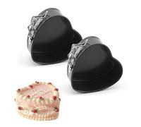 pclapora 2 Pezzi Tortiera Apribile, 11 cm Tortiera Apribile con Cerniera, Mini Stampo a Molla Antiaderente, Stampo Torta per la Cottura di Torte e Dolci, Torte, Cheesecake, Pizze, Quiche, Nero