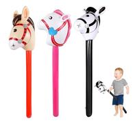 pclapora 3 Pezzi Bastone da Cavallo Gonfiabile, Cavalli Bastoni Gonfiabili, Cavallo a Bastone Gonfiabile Animali, Palloncini a Forma di Cavalli per Decorazioni per Feste di Compleanno