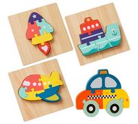 pclapora 4 Pezzi Puzzle in Legno per Bambini, Legno Giocattoli Bambini, Giochi Montessori, Puzzle Giochi Educativi, Set Educativo Regalo per 1 2 3 4 Anni Bambina Bimbo Ragazza Ragazzo