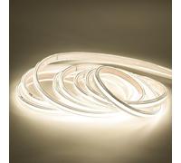 pcning 20M Striscia LED COB 4000K Bianco IP67 Impermeabile da Interno Esterno, 20 Metri Luce Naturale Strip Light con Spina (Bianco, 20M)