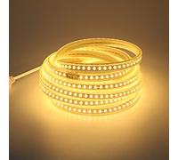 pcning 5M Luce Bianca Caldo LED Striscia Esterno IP67 Impermeabile SMD5730 120 leds/m, Luminosa Fascia 220V per scale da soffitto, striscia da cucina (Bianco Caldo, 5)