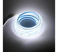 pcning COB LED Strisce 1M 220V Impermeabile Strip con Interruttore 15W, IP67 Super Luminous Striscia 6000K 220 Volt con Spina Europea (Bianco Freddo, 1)