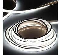 pcning Strisce LED COB 220V da Interno Super Luminous 10M Bianco Freddo con Spina, 10 Metri Strip LED 220 Volt IP67 Impermeabile(10M, Bianco Freddo)