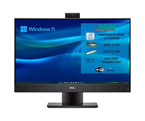 Pcrenewed Computer Desktop DELL 7460 All-In-One 23,8 Pollici con Intel Core i5-8500T Computer fisso Windows 11 Pro Preinstallato 16GB RAM 512GB SSDWiFi bluetooth Office 2021 (Ricondizionato)