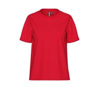 PIECES Pcria SS Fold Up Solid Tee Noos BC T-Shirt, Lecca-Lecca, XL Donna