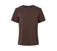 Pieces - T-shirt squadrata marrone cioccolato XL