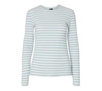 PCRUKA LS Top Noos BC, Cashmere Blue/Stripes:Cloud Dancer, S