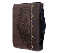 PCSJRKG Borsa tote con leone, borsa per la chiesa, accessori per la Bibbia, borsa multifunzione con cerniera con manici per uso quotidiano in casa all'aperto, Dio è dentro di lei, non cadrà
