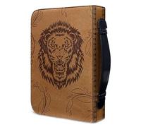 PCSJRKG Borsa tote in pelle con leone per adulti, copertura multifunzionale con manici e cerniera, adatta per chiesa, ufficio o viaggi, Dio è dentro di lei, non cadrà
