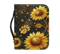 PCSJRKG Borsa tote per bibbia con stampa di girasole, custodia per bibbia riutilizzabile per bambini, borsa per la chiesa, accessori per la Bibbia, copertura per Bibbia con cerniera con manico e