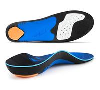 PCSsole Solette ortopediche con supporto per arco plantare alto e medio - Inserto in gel comfort per scarpe da lavoro per piedi piatti, fascite plantare, corsa, camminata, iperpronazione per uomini e