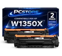 PcStore 2 Toner Compatibili HP W1350X 135X con Chip Integrato, Alta Resa 2400 Pagine Cad., per HP LaserJet MFP M234dw M234sdw M234sdn M234dwn M209dw M209dwn M234 M209 (2 Cartucce Nero)