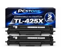 PcStore 2 Toner Compatibili TL-425X TL425X per Pantum M7105DN M7105DW P3305DN P3305DW | Nero Alta Capacità 6.000 Pagine per Toner | Kit 2 Pezzi