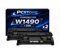 PcStore 2 Toner Compatibili W1490A 1490A con Chip, Nero, Compatibili per HP LaserJet Pro 4002dn, 4002dw, MFP 4102dw, 4102fdn, 4102fdw - Confezione da 2 Cartucce