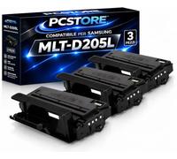 PcStore 3 Toner Compatibili Samsung MLT-D205L Nero | Kit 3 Pezzi Alta Resa | Compatibile con Samsung ML-3310 ML-3710 SCX-4833 SCX-5637 SCX-5737