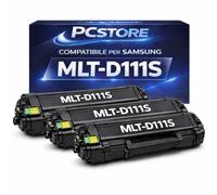 PcStore 3 TONER MLT-D111S Toner Compatibile Cartuccia Sostituzione per Samsung MLT-D111L 111L 111S Toner per Xpress M2070 M2026W M2070W M2020W M2020 M2022 M2022W M2026 M2070F M2070FW