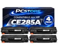 PcStore 4 Toner CE285A 85A Compatibili per HP LaserJet Pro P1102 P1102W M1132 M1212NF M1217NFW - Nero - Kit 4 Pezzi - 8.000 Pagine