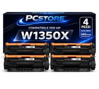 PcStore 4 Toner Compatibili HP W1350X 135X con Chip Integrato, Alta Resa 2400 Pagine Cad., per HP LaserJet MFP M234dw M234sdw M234sdn M234dwn M209dw M209dwn M234 M209 (4 Cartucce Nero)