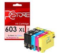 PcStore 603 XL Cartucce Compatibili per Epson 603XL per Workforce WF-2810 WF-2820 WF-2830 WF-2840 WF-2845 WF-2870 Expression Home XP-2100 XP-2150 XP-2155 XP-3100 XP-3150 XP-3155 XP-4150 (5 Pezzi)