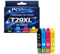PcStore Cartucce Compatibili con Epson T29XL Multipack, 4 Pezzi, Nero, Ciano, Magenta, Giallo, per XP-235 XP-245 XP-255 XP-330 XP-332 XP-335 XP-342 XP-345 XP-430 XP-432 XP-435 XP-442 XP-445