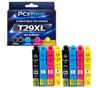 PcStore Cartucce Compatibili con Epson T29XL Multipack, 8 Pezzi, Nero, Ciano, Magenta, Giallo, per XP-235 XP-245 XP-255 XP-330 XP-332 XP-335 XP-342 XP-345 XP-430 XP-432 XP-435 XP-442 XP-445