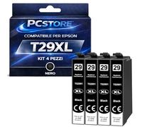 PcStore Cartucce Compatibili con Epson T29XL, Nero, Alta Capacità, 4 Pezzi, per XP-235 XP-245 XP-255 XP-330 XP-332 XP-335 XP-342 XP-345 XP-430 XP-432 XP-435 XP-442 XP-445