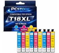 PcStore Cartucce Compatibili Epson 18XL Colori (9 Pezzi: 3 Ciano 3 Magenta 3 Giallo) per XP-30 XP-102 XP-202 XP-205 XP-212 XP-215 XP-225 XP-302 XP-305 XP-312 XP-315 XP-322 XP-325 XP-402 XP-405 XP-412