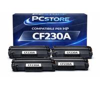 PcStore CF230A Toner Compatibile HP 4 Pezzi Nero per LaserJet Pro M203dw M227fdw M203dn M227sdn Multipack Alta Resa