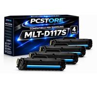 PcStore D117S / D117 4 Toner Compatibili Samsung MLT-D117S Nero | Kit 4 Pezzi Alta Resa | Compatibile con Samsung SCX-4655F SCX-4655FN