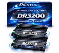 PcStore Kit 2 Drum Compatibili DR3200 per Brother - 2 x 25.000 Pagine, Alta Durata, per HL-5340D HL-5350DN HL-5370DW DCP-8070D DCP-8085DN MFC-8370DN MFC-8880DN MFC-8890DW
