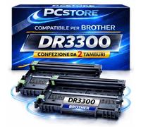 PcStore Kit 2 Tamburi Compatibili DR3300 for Brother, 2 x 30.000 Pagine, per HL-5440D, HL-5450DN, MFC-8510DN