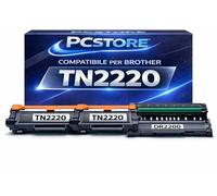 PcStore Kit 2 Toner TN2220 + 1 Drum DR2220 Compatibili per Brother | Kit Completo Nero Alta Capacità per HL-2240 2250DN 2270DW, DCP-7060, MFC-7360