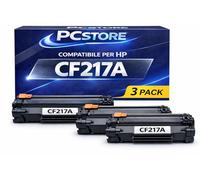 PcStore Kit 3 Toner 17A CF217A Nero con Chip Aggiornato - Compatibile con HP LaserJet Pro M102w M130fn M130fw M130nw, Stampa Professionale Alta Resa