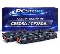 PcStore Kit 3 Toner Compatibile CE505A CF280A Nero Alta Resa, Cartuccia Toner per HP LaserJet P2035 P2055 Pro 400 M401 M425, Compatibile con Stampanti Laser HP, Nero Intenso, Facile Installazione